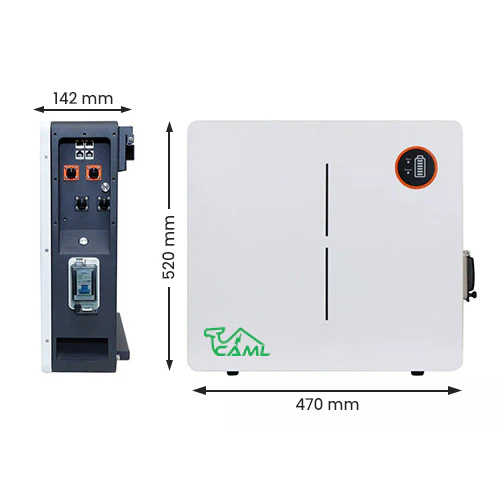 CAML 5.12 kWh (100Ah, 51.2V) LiFePO4 Battery – Wall Mount