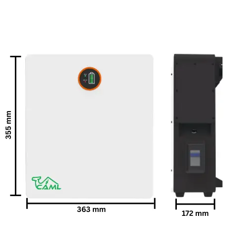 CAML 2.56 kWh (100Ah, 25.6V) LiFePO4 Wall-Mount – Lithium Battery