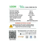 CAML 51.2 V 100 Ah, 5.12 kWh Rack-Mount Lithium Battery