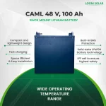 CAML 48 V 100 Ah, 5 kWh Lithium Battery – Rack Mount
