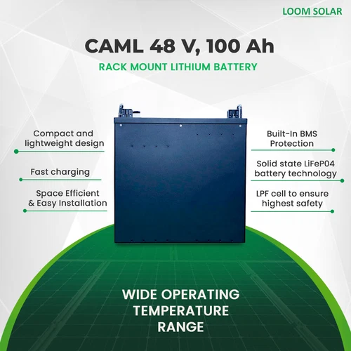 CAML 48 V 100 Ah, 5 kWh Lithium Battery – Rack Mount